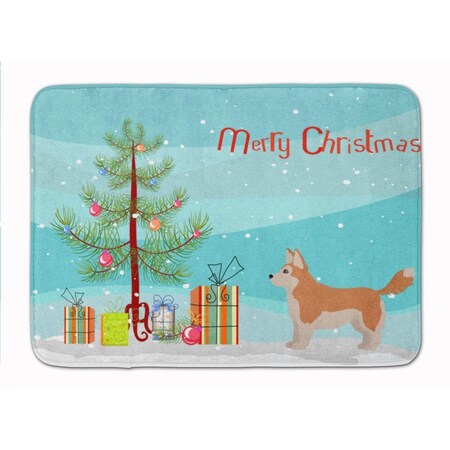 Carolines Treasures Corgi Husky Mix Christmas Tree Machine Washable Memory Foam Mat CK3824RUG